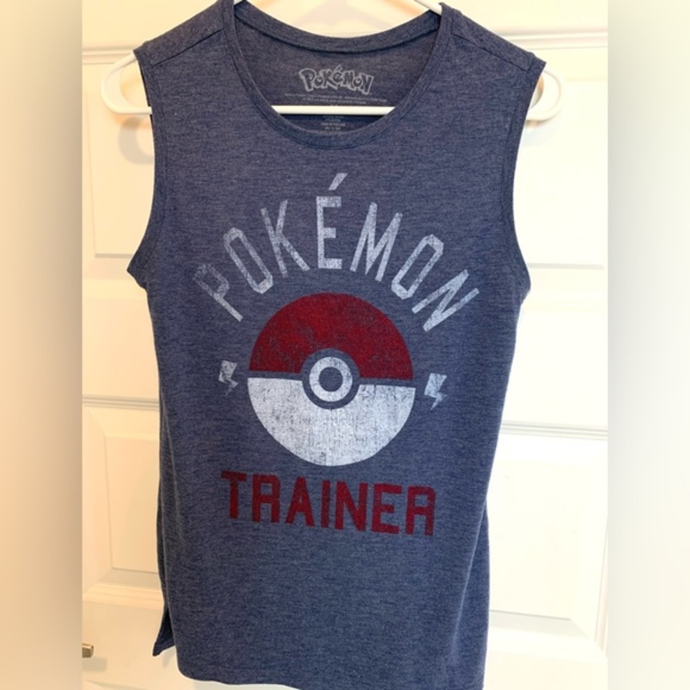 Pokemon Trainer Graphic‎ Tee Shirt Men’s Size Medium Gray Nintendo Official
